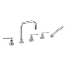 Sigma 1.442893T.33 - Roman Tub Set TRIM with Deckmount Handshower CARINA UNCOATED POLISHED BRASS .33