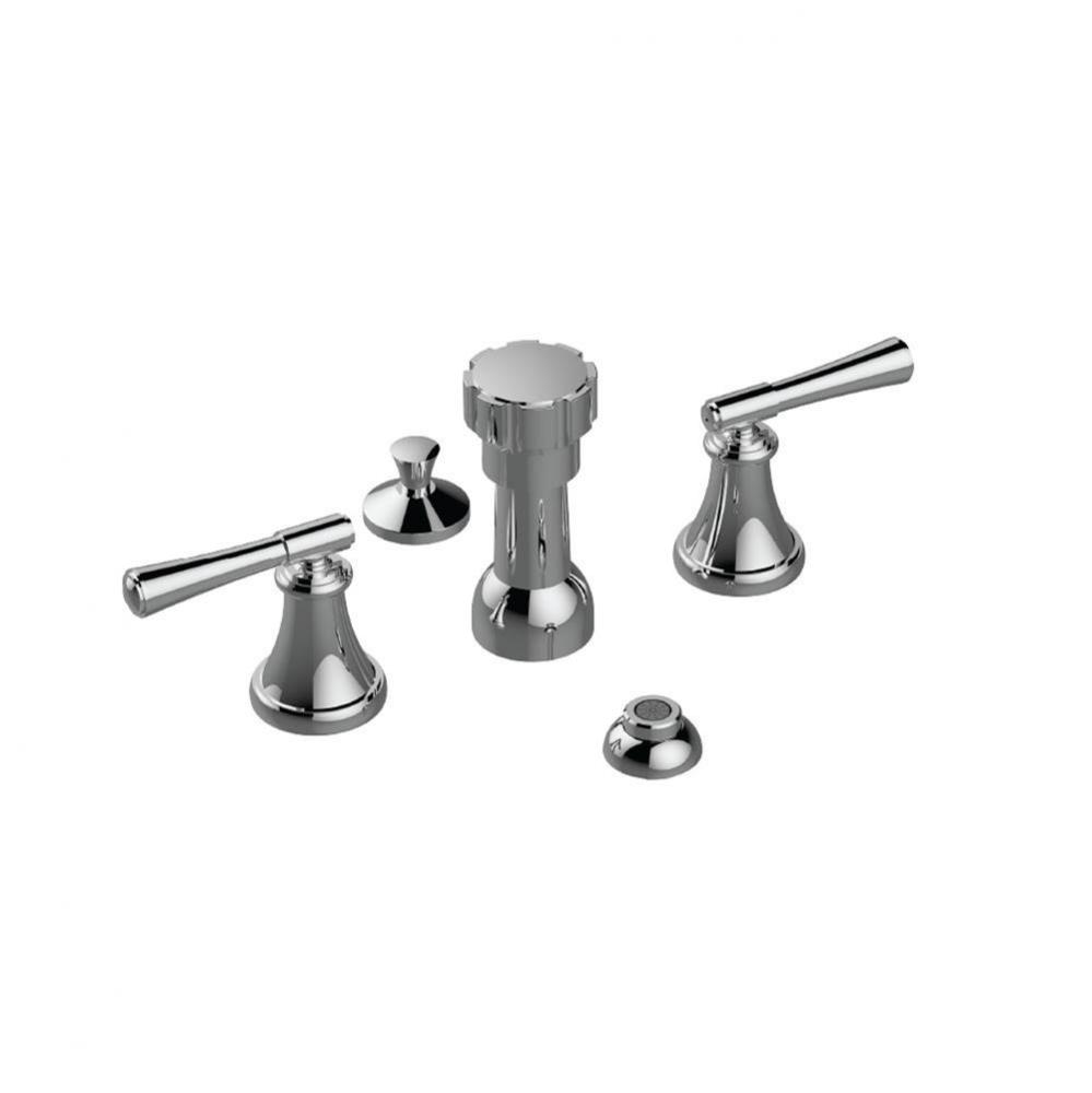 Bidet Widespread W/ Ha Handles (Includes Integral Vacuum Breaker, Aerated Spray, 1-1/4''