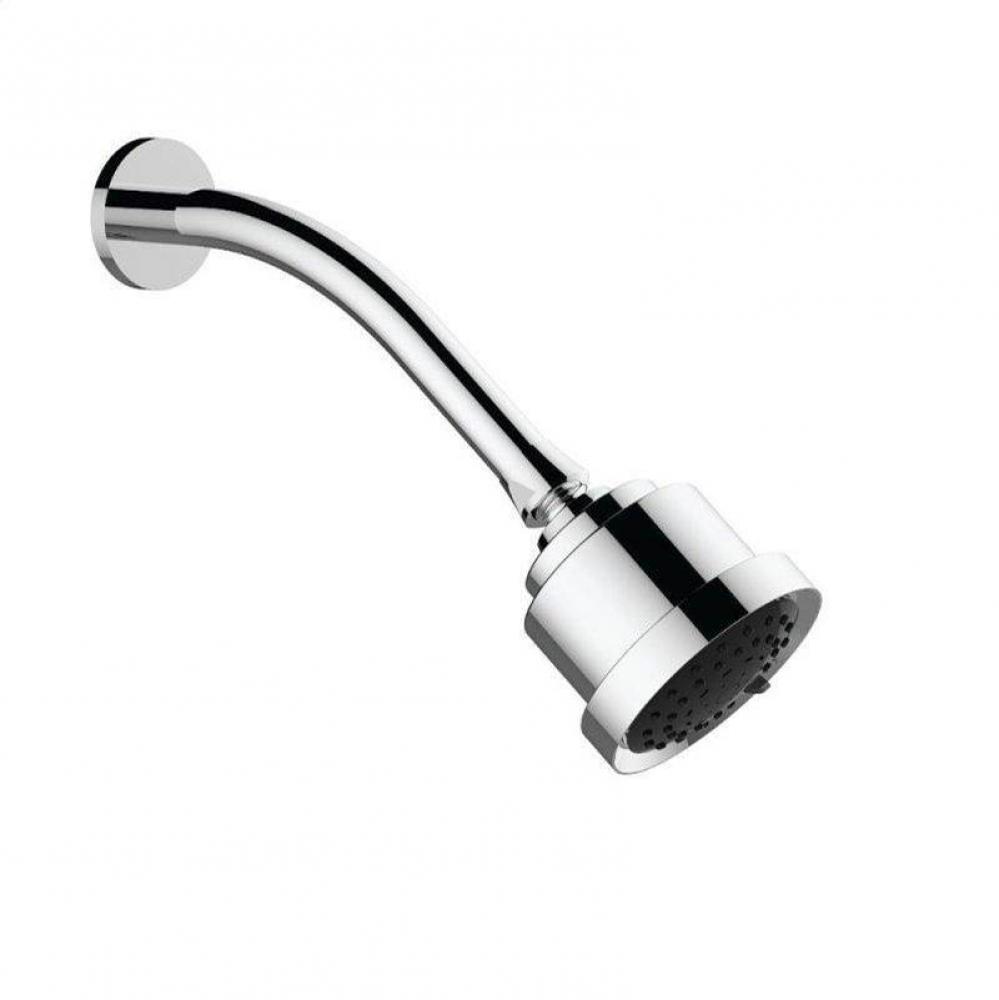 Cylindrical Shower Head W/ Arm And Round Flange