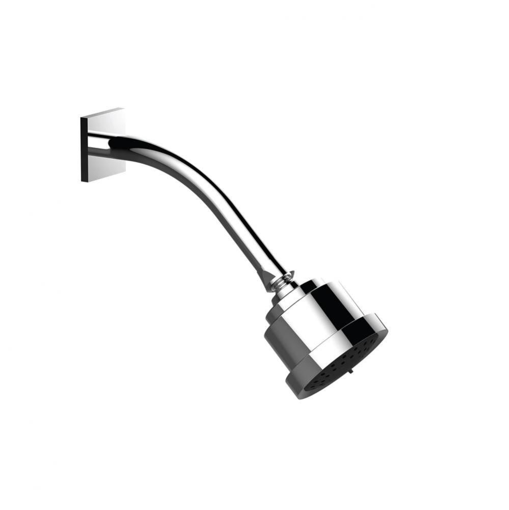 Cylindrical Shower Head W/ Arm And Square Flange