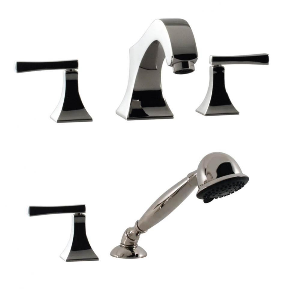 Roman Tub Filler Set With Hand Held Shower With ''Ed'' Handles - (Uses P0003 V