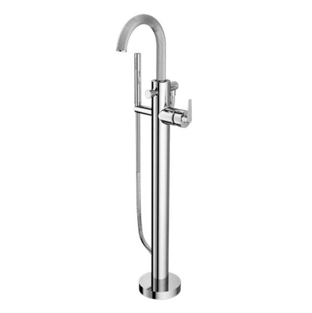 TRIM - Floor Mount Tub Filler with Hand Shower