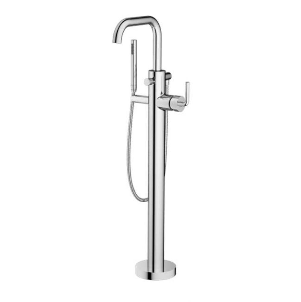 TRIM - Floor Mount Tub Filler with Hand Shower