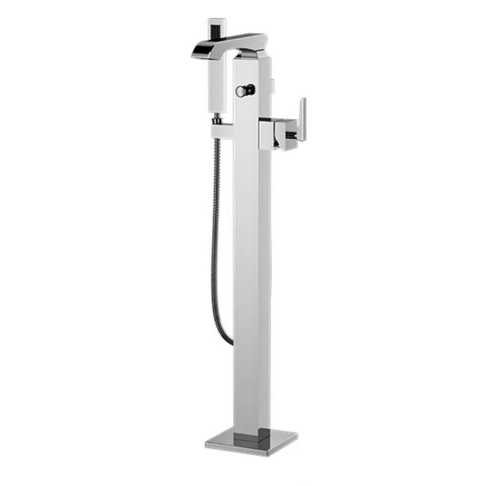 TRIM - Floor Mount Tub Filler with Hand Shower