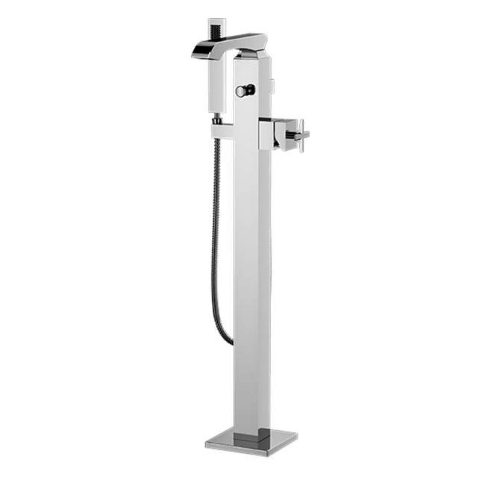 TRIM - Floor Mount Tub Filler with Hand Shower