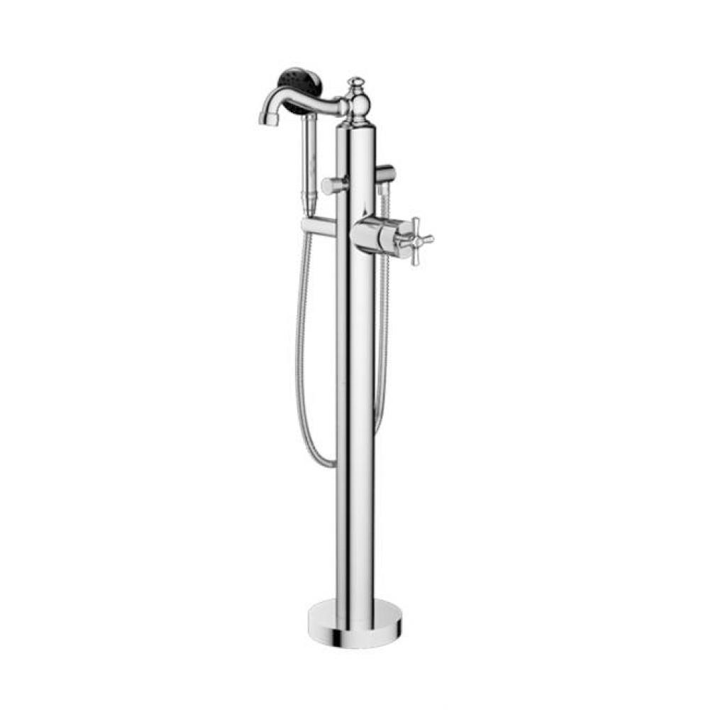 TRIM - Floor Mount Tub Filler with Hand Shower