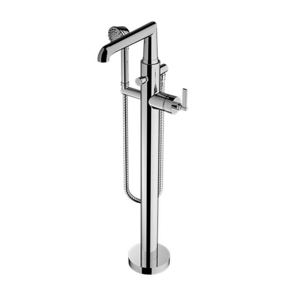 TRIM - Floor Mount Tub Filler with Hand Shower