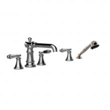 Santec 2355HC10-TM - Roman Tub Filler Set W/ Hc Handles &  Mf Hand Held Shower - (Uses P0004 Valve)