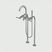 Santec 7051PI10 - Floor Mount Tub Filler W/ Hn Handle And Hand Shower