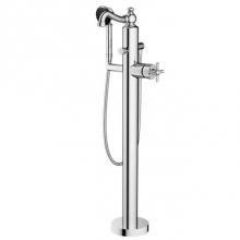 Santec 1094PF10-TM - TRIM - Floor Mount Tub Filler with Hand Shower