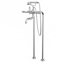 Santec 7050KT60 - Floor Mount Tub Filler with Hand Shower