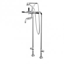 Santec 7052BT10 - Floor Mount Tub Filler with Hand Shower and Shut-off Valves (pair)