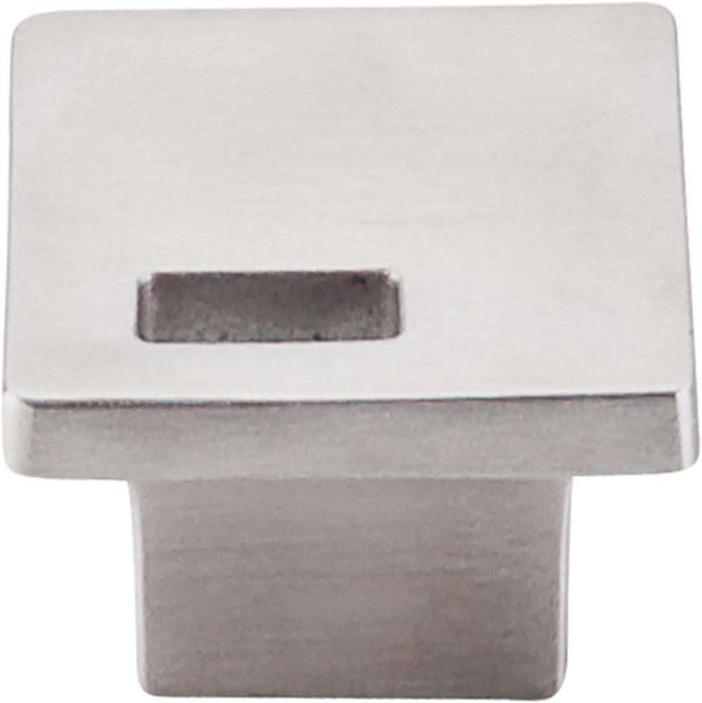 Modern Metro Slot Knob 1 1/4 Inch Brushed Stainless Steel