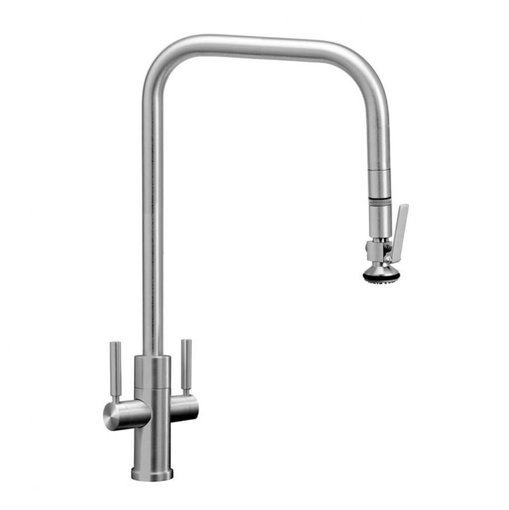 Fulton Modern Extended Reach 2 Handle Plp Faucet - Lever Sprayer