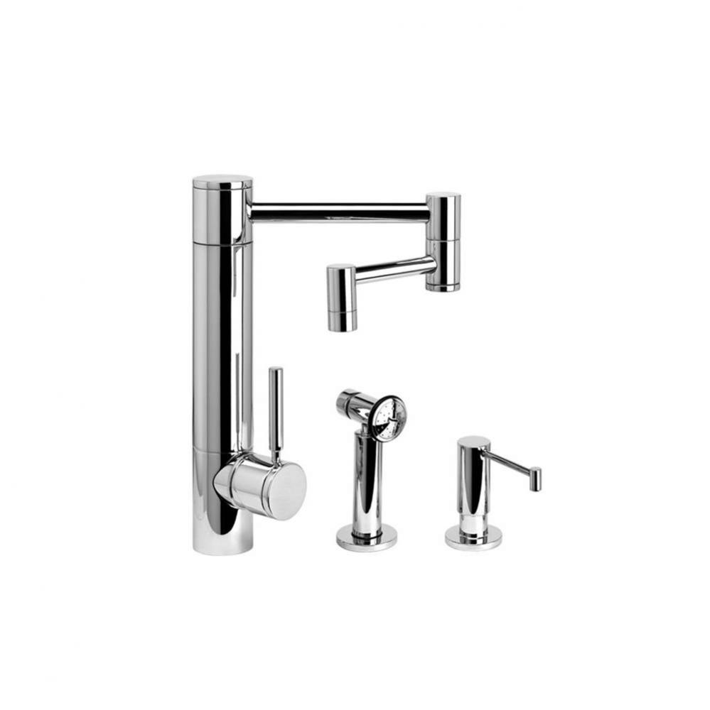 Hunley Kitchen Faucet - 12'' Articulated Spout - 2Pc. Suite