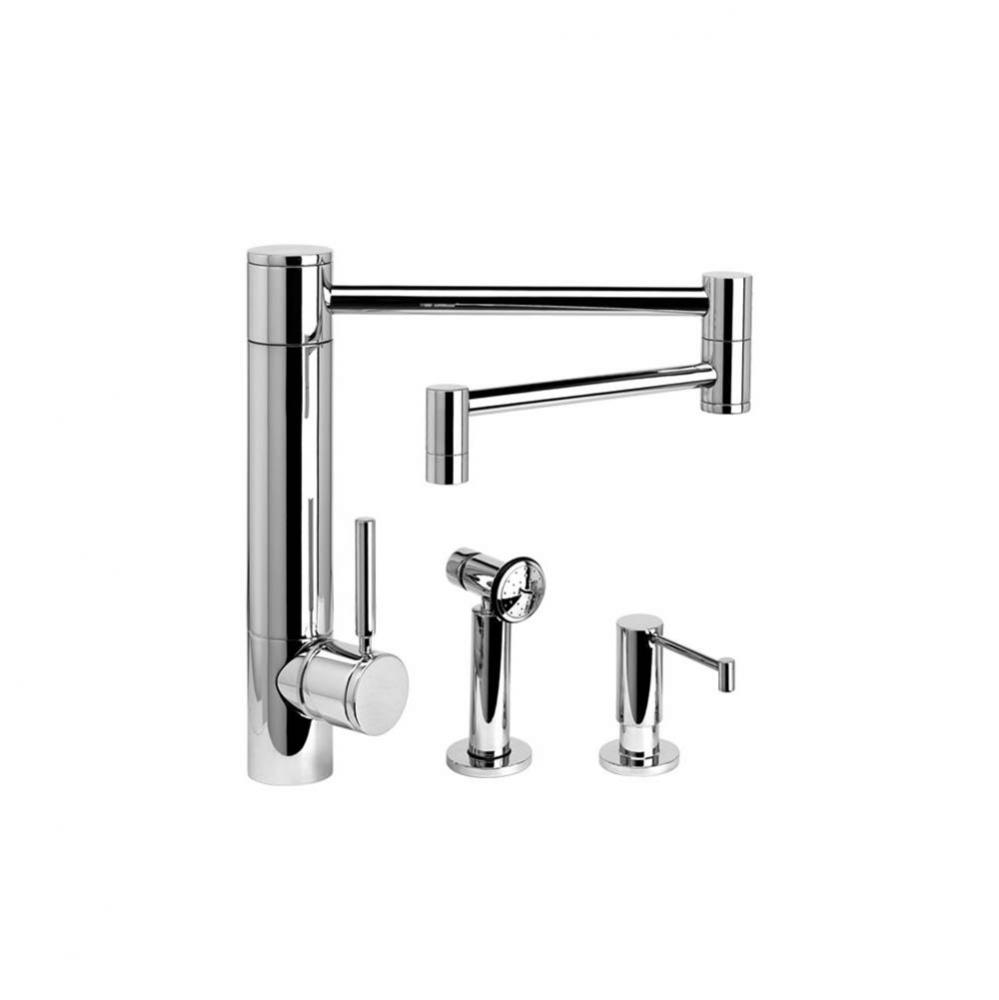 Hunley Kitchen Faucet - 18'' Articulated Spout - 2Pc. Suite