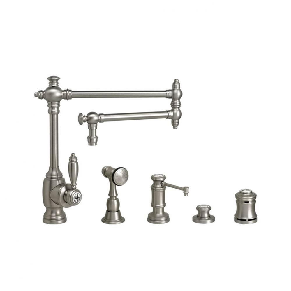 Towson Kitchen Faucet - 18'' Articulated Spout - 4Pc. Suite