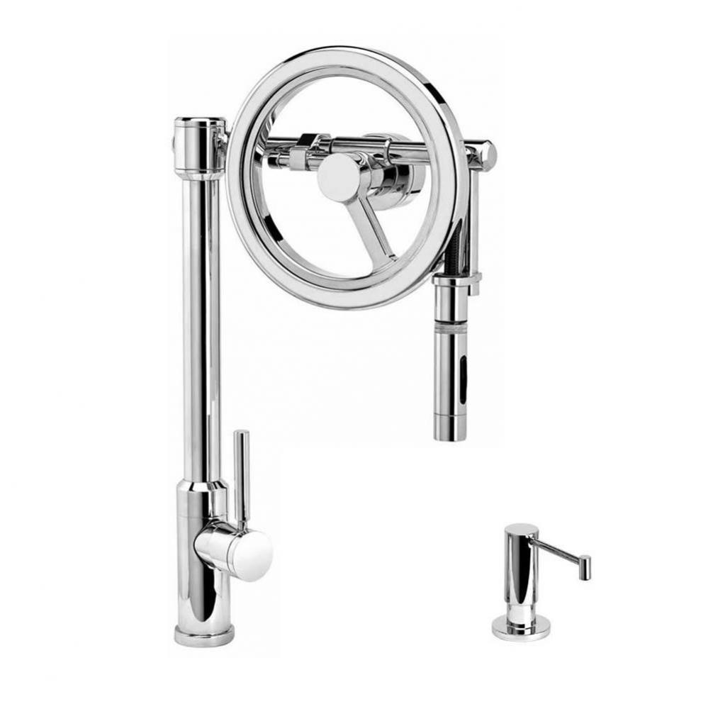 Endeavor Wheel Pulldown Faucet - Toggle Sprayer - 2Pc. Suite