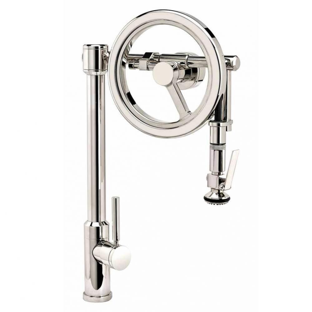 Endeavor Wheel Pulldown Faucet - Lever Sprayer