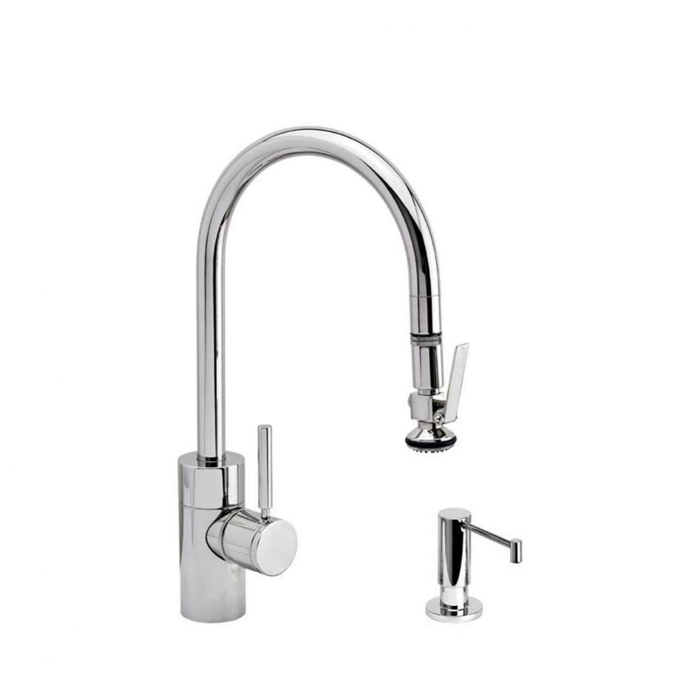 Waterstone Contemporary PLP Pulldown Faucet - Lever Sprayer - 2pc. Suite