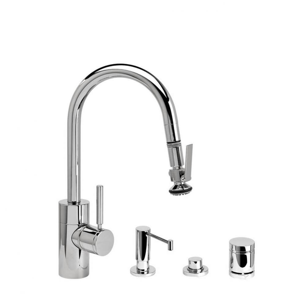 Waterstone Contemporary Prep Size PLP Pulldown Faucet - Lever Sprayer - 4pc. Suite