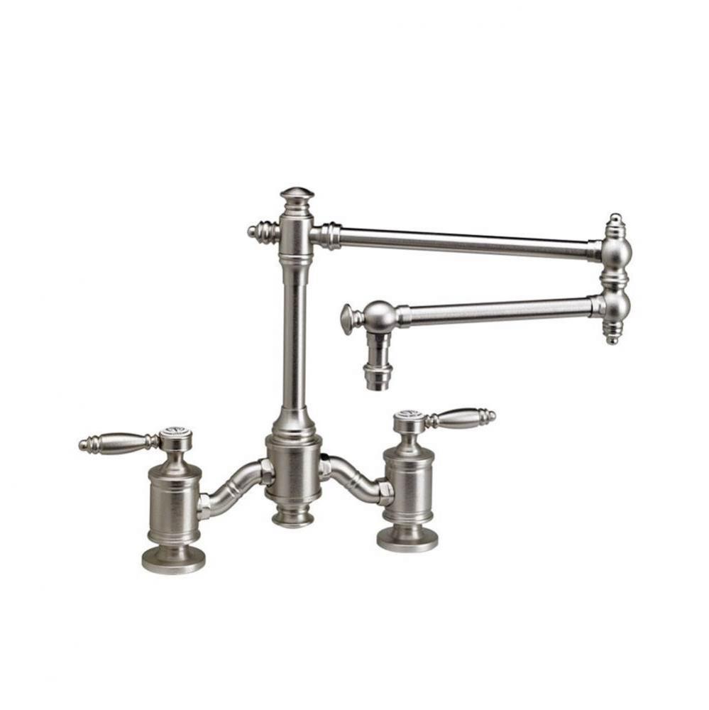 Waterstone Towson Bridge Faucet - 18'' Articulated Spout - Lever Handles