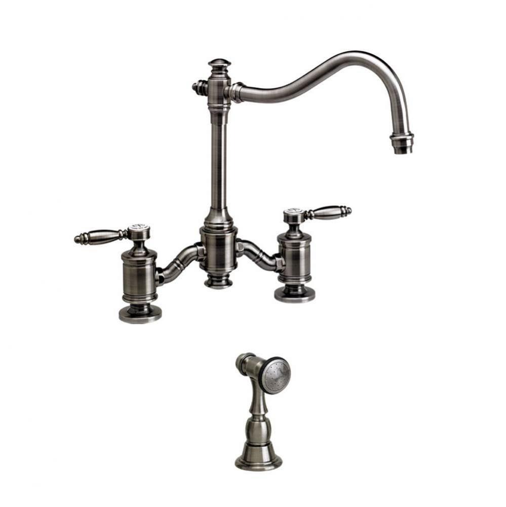 Annapolis Bridge Faucet - Lever Handles W/ Side Spray