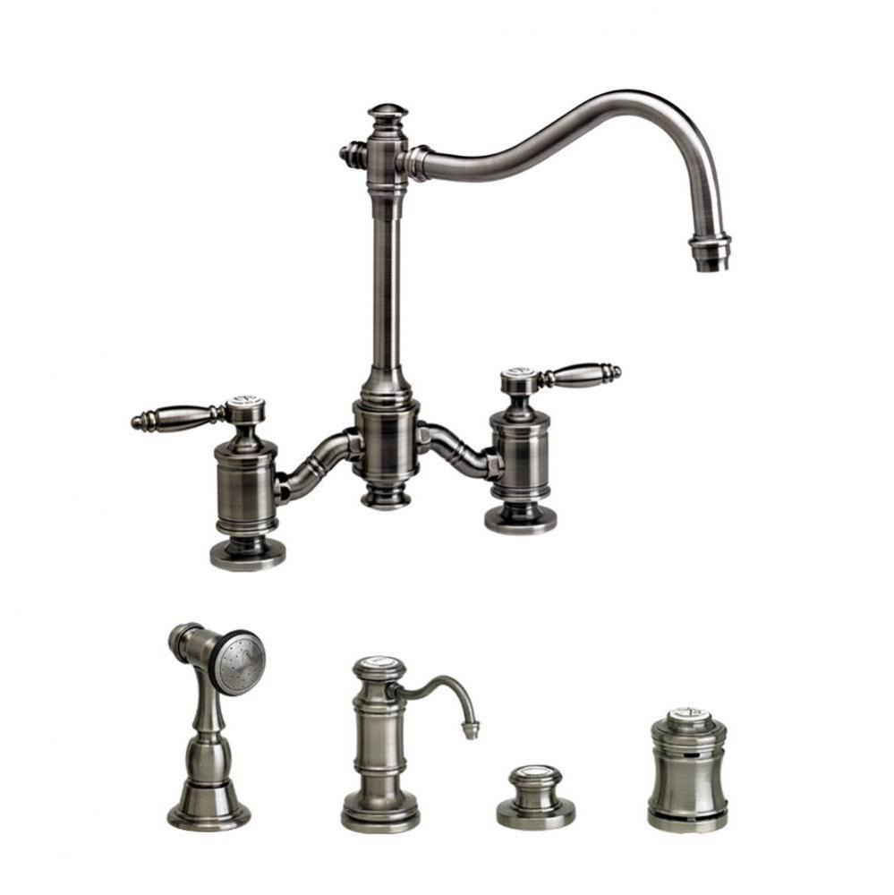 Annapolis Bridge Faucet - Lever Handles - 4Pc. Suite