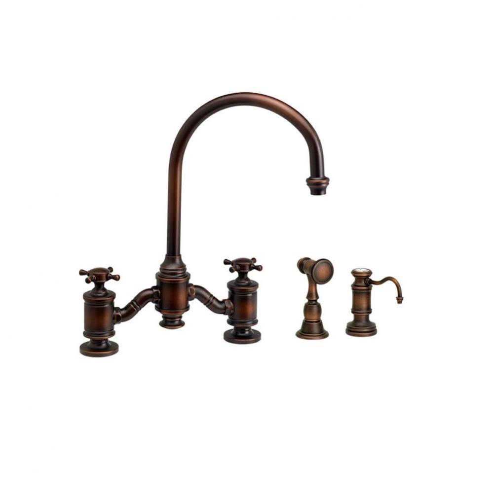 Waterstone Hampton Bridge Faucet - Cross Handles - 2pc. Suite