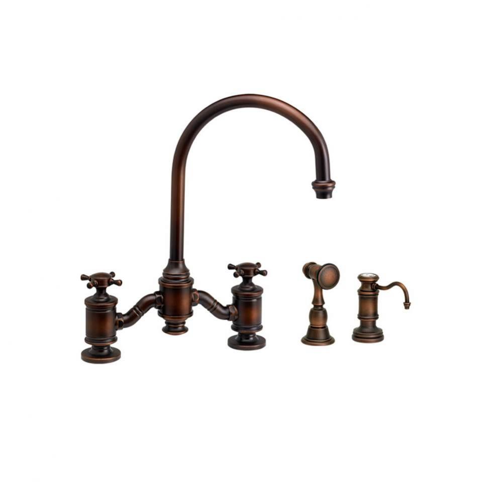 Hampton Bridge Faucet - Cross Handles - 2Pc. Suite