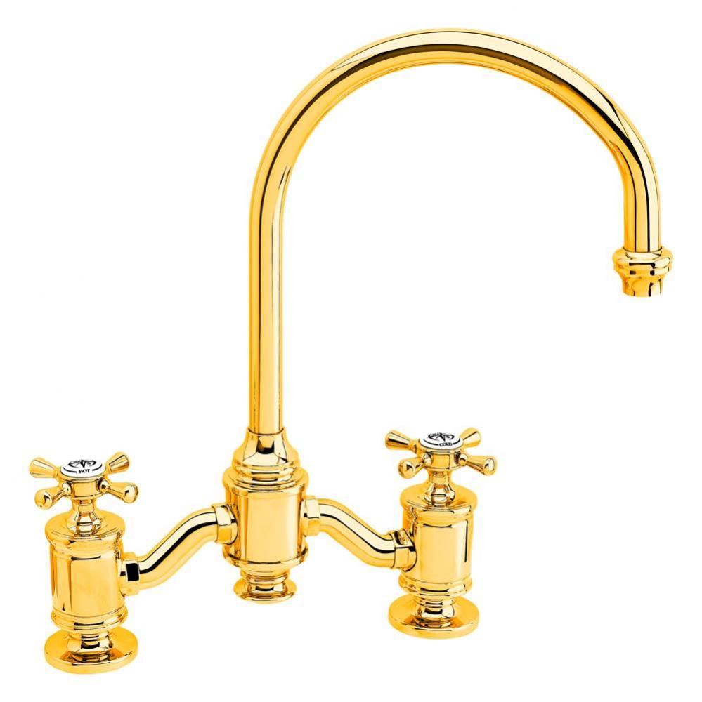 Waterstone Hampton Bridge Faucet - Cross Handles