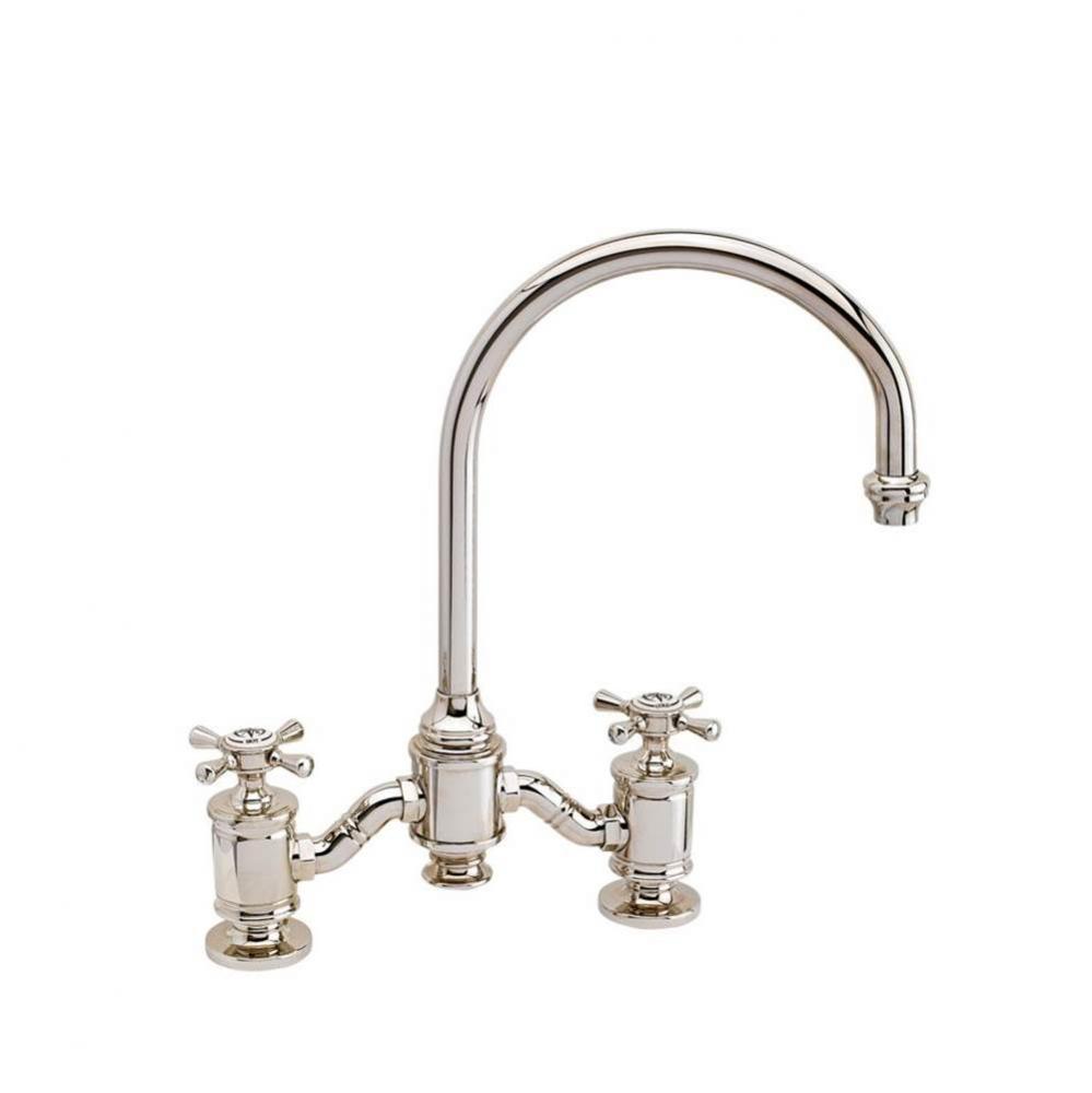 Waterstone Hampton Bridge Faucet - Cross Handles