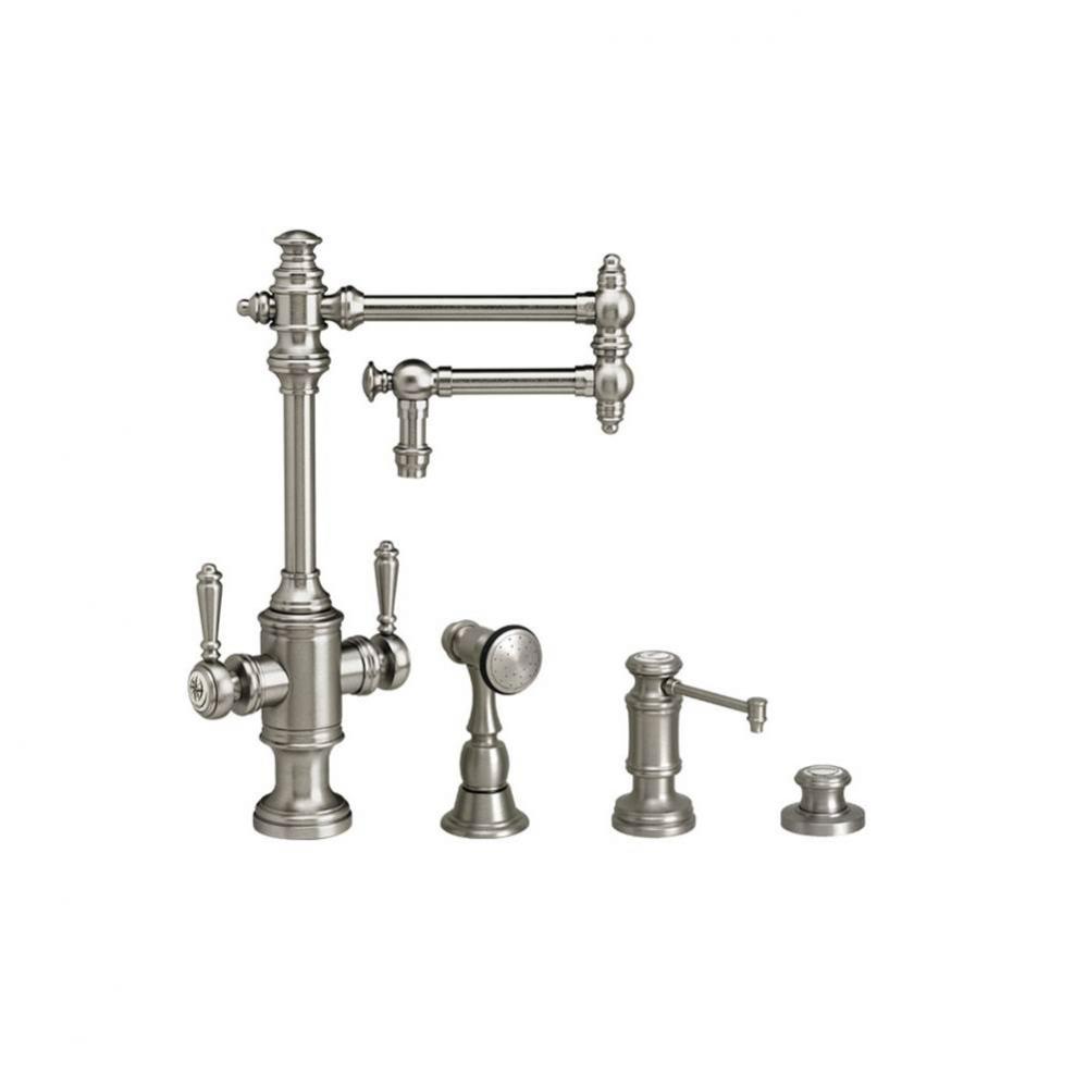 Towson Two Handle Kitchen Faucet - 12'' Articulated Spout - 3Pc. Suite