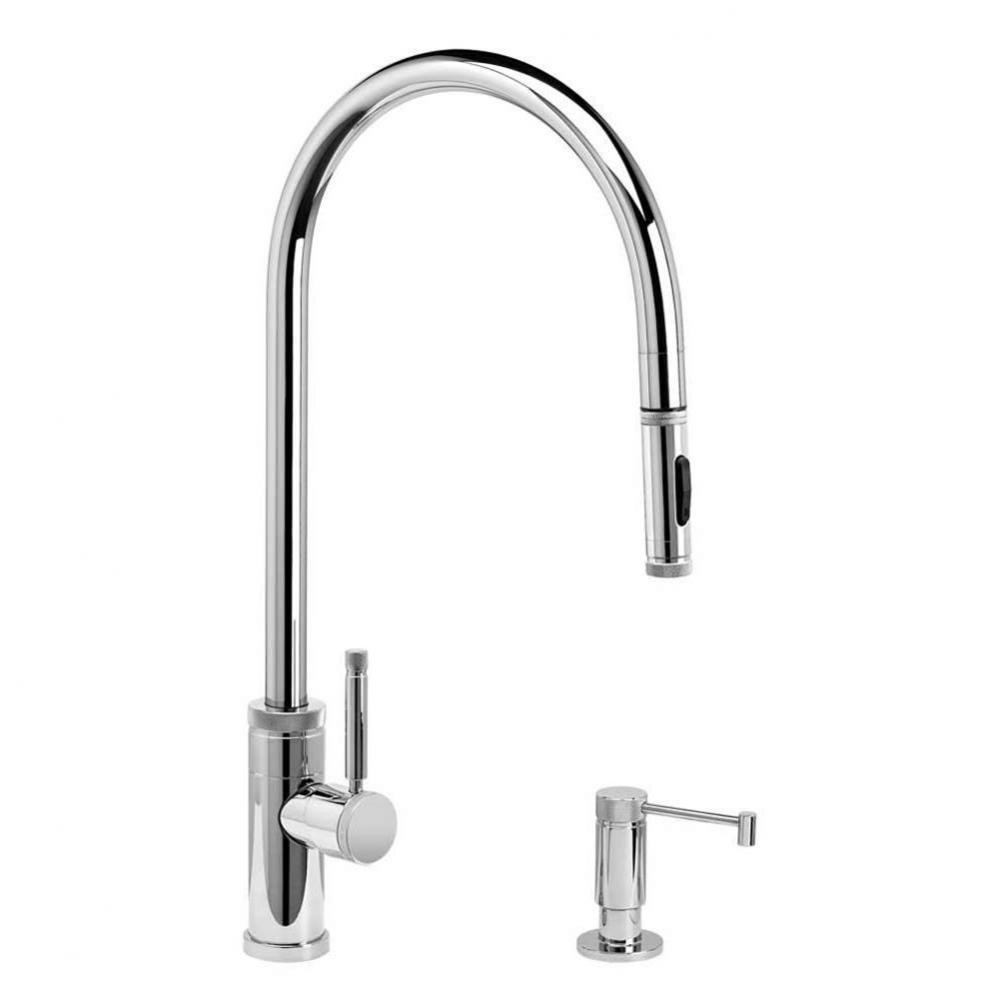 Waterstone Industrial Extended Reach PLP Pulldown Faucet - Toggle Sprayer - 2pc. Suite