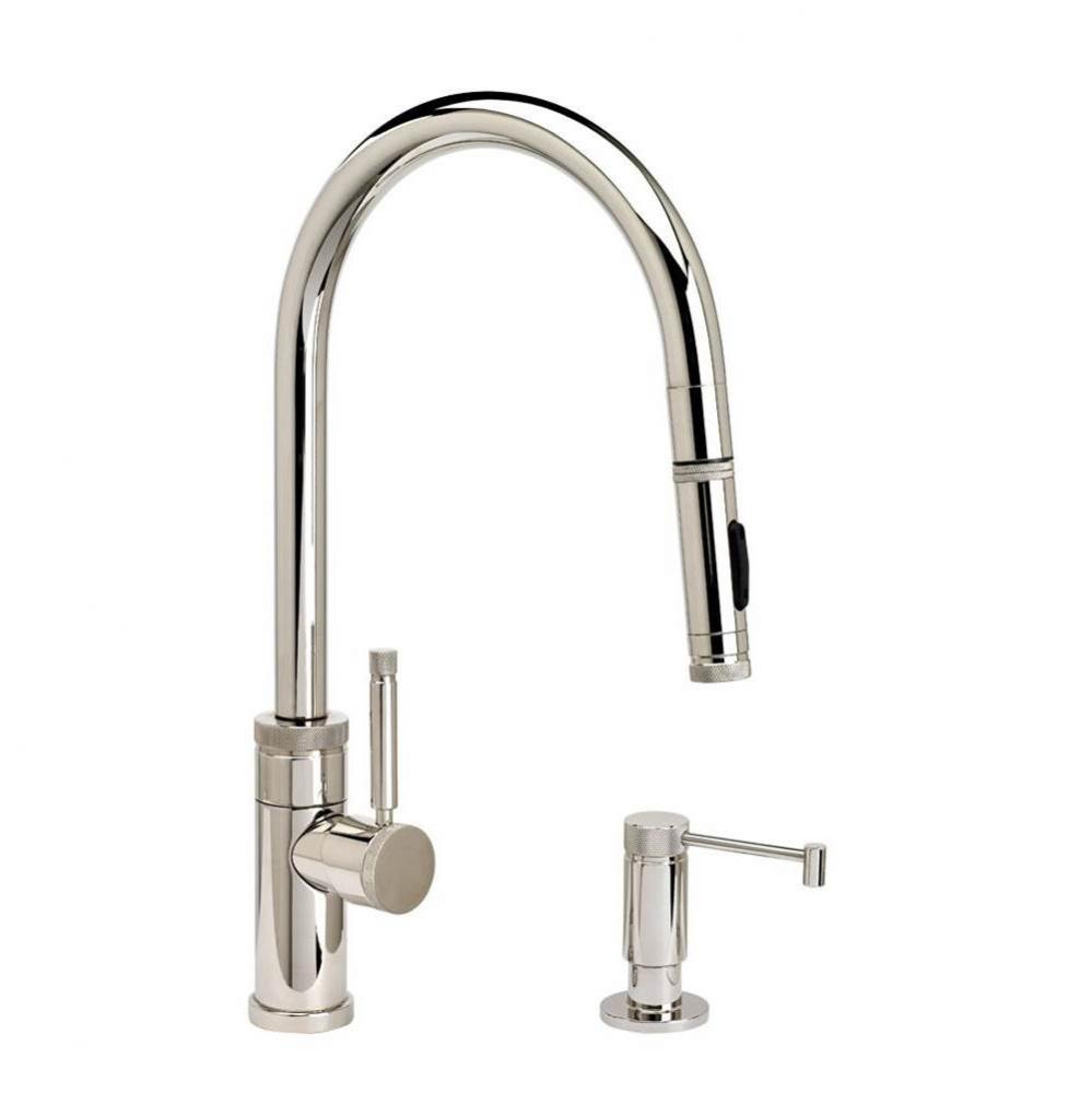 Waterstone Industrial PLP Pulldown Faucet - Toggle Sprayer - Angled Spout - 2pc. Suite