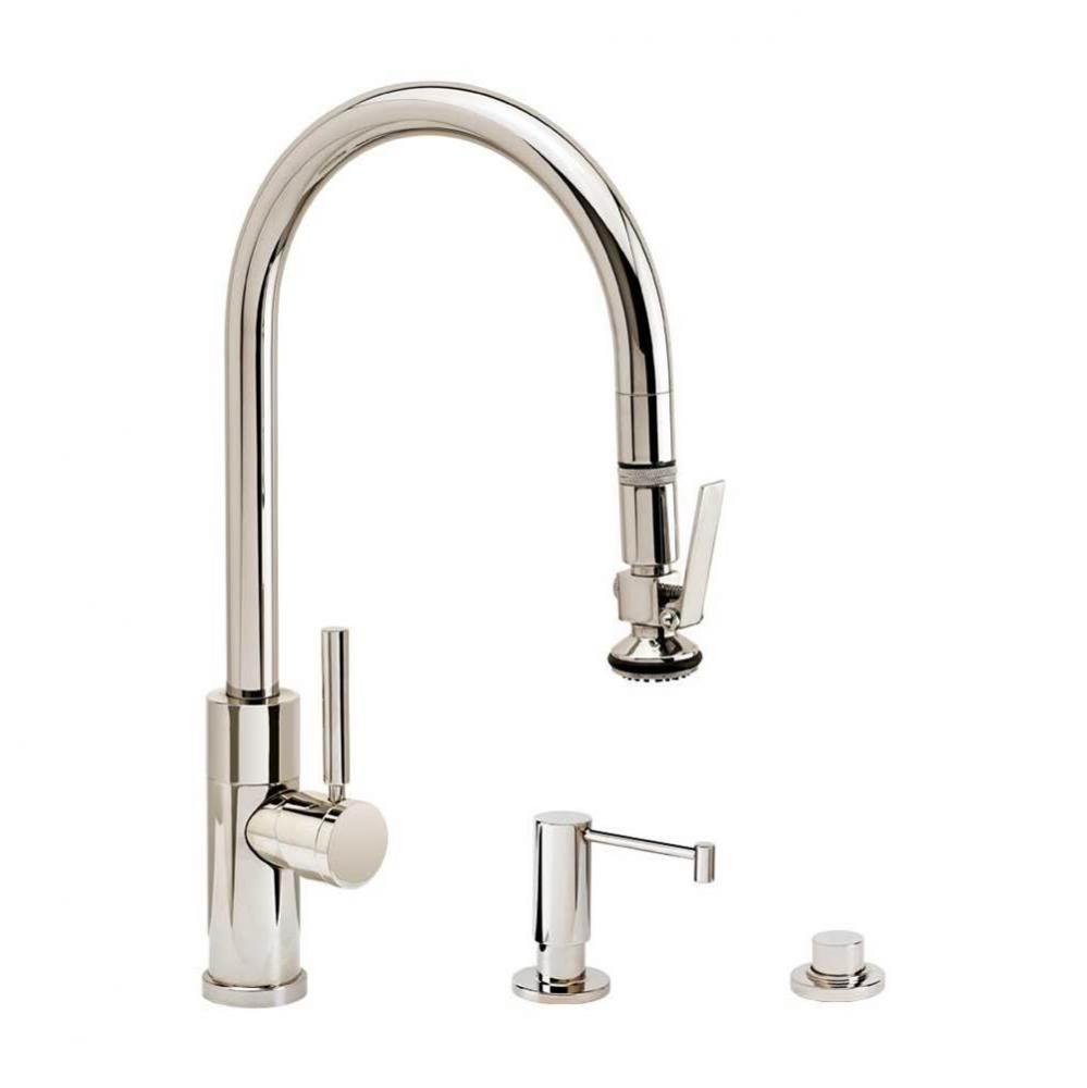 Modern Plp Pulldown Faucet - Lever Sprayer - 3Pc. Suite