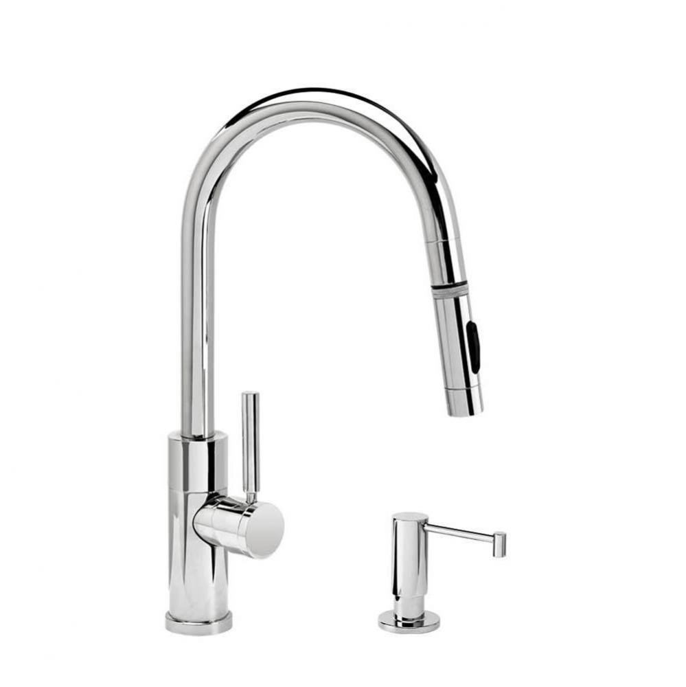 Modern Prep Size Plp Pulldown Faucet - Angled Spout - Toggle Sprayer - 2Pc. Suite