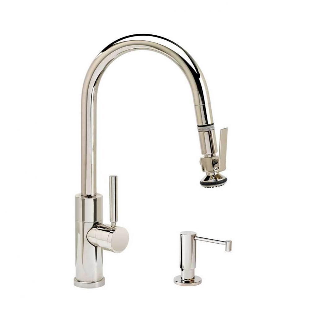 Modern Prep Size Plp Pulldown Faucet - Angled Spout - Lever Sprayer - 2Pc. Suite