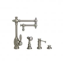 Waterstone 4100-12-3-WB - Towson Kitchen Faucet - 12'' Articulated Spout - 3Pc. Suite