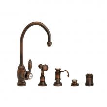 Waterstone 4900-4-SG - Waterstone Hampton Prep Faucet - 4pc. Suite