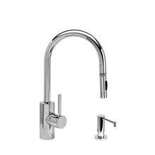 Waterstone 5410-2-WB - Contemporary Plp Pulldown Faucet - Angled Spout - Toggle Sprayer - 2Pc. Suite