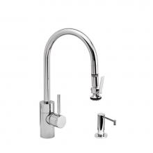 Waterstone 5800-2-MW - Waterstone Contemporary PLP Pulldown Faucet - Lever Sprayer - 2pc. Suite