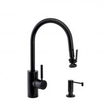 Waterstone 5810-2-MW - Waterstone Contemporary PLP Pulldown Faucet - Lever Sprayer - 2pc. Suite