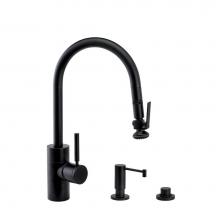 Waterstone 5810-3-MW - Waterstone Contemporary PLP Pulldown Faucet - Lever Sprayer - 3pc. Suite