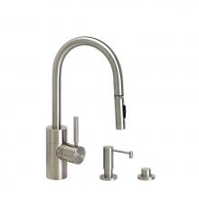 Waterstone 5900-3-MW - Waterstone Contemporary Prep Size PLP Pulldown Faucet - Toggle Sprayer - 3pc. Suite