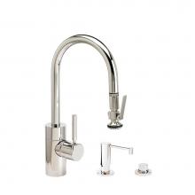 Waterstone 5930-3-MW - Waterstone Contemporary Prep Size PLP Pulldown Faucet - Lever Sprayer - 3pc. Suite