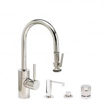 Waterstone 5930-4-MW - Waterstone Contemporary Prep Size PLP Pulldown Faucet - Lever Sprayer - 4pc. Suite