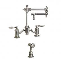 Waterstone 6100-12-1-MW - Waterstone Towson Bridge Faucet - 12'' Articulated Spout w/ Side Spray