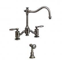 Waterstone 6200-1-MW - Waterstone Annapolis Bridge Faucet - Lever Handles w/ Side Spray