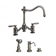 Waterstone 6200-3-MW - Waterstone Annapolis Bridge Faucet - Lever Handles - 3pc. Suite